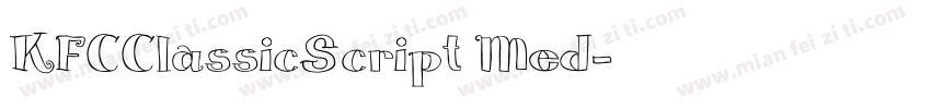 KFCClassicScript Med字体转换